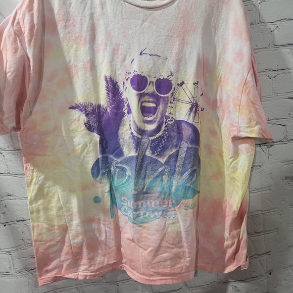 Pink Summer Carnival Tour 2023 Tie Dye Mens Shirt Size XL - Picture 6 of 6
